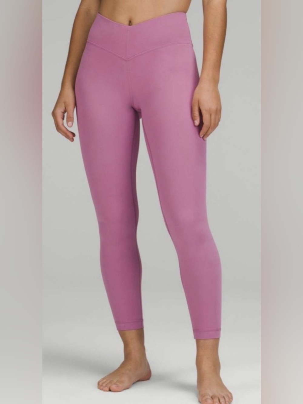 lululemon Align V-Waist Pant Leggings 25" Size 2 Pink Color Velvet Dust